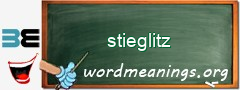 WordMeaning blackboard for stieglitz